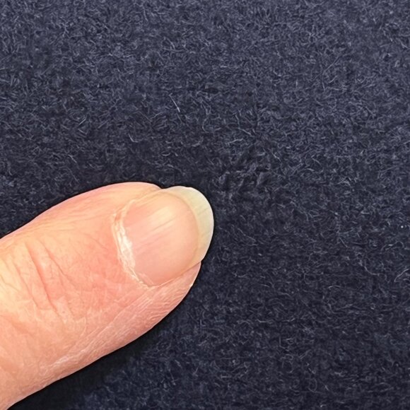 Vtg The Equestrian Jacket Womens Wool Leather Navy Barn Chore Coat Moth Holes XS - Picture 10 of 12